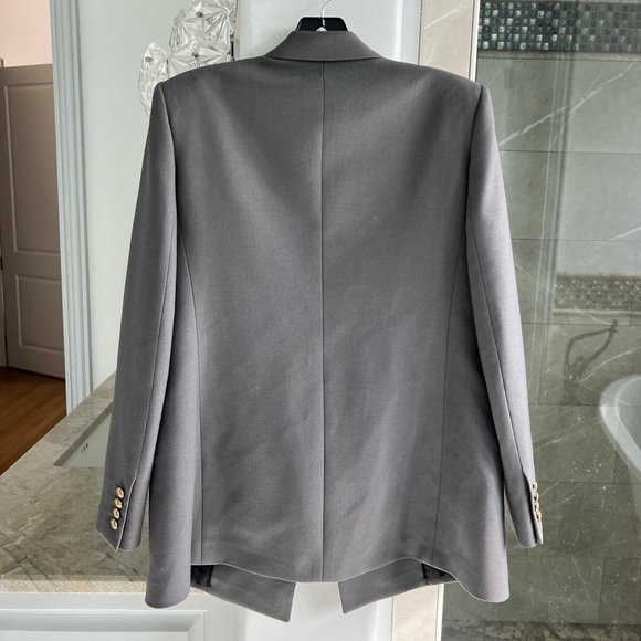 SAINT LAURENT DOUBLE BREASTED WOOL GABARDINE JACKET - Picture 10 of 13